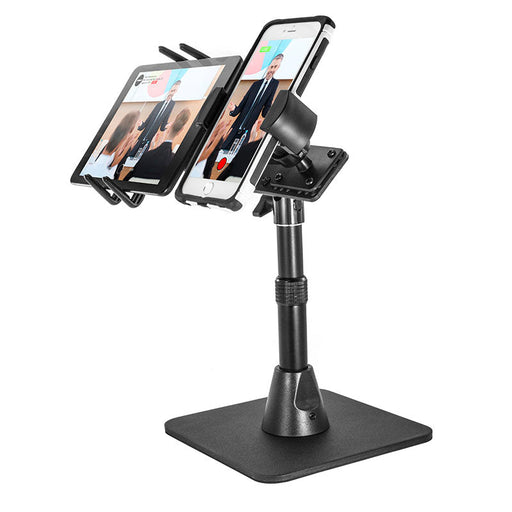 TW Broadcaster Combo Stand - Side-by-Side Live Streaming with Slim-Grip® Ultra and RoadVise® Phone Holder-Arkon Mounts