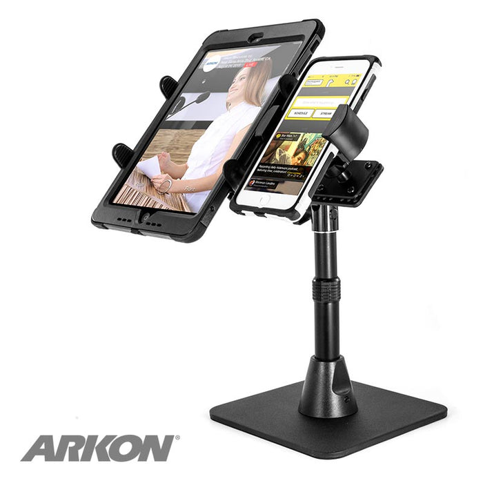 Dual Slim-Grip® Tablet Holder and RoadVise® Phone Holder with Desk