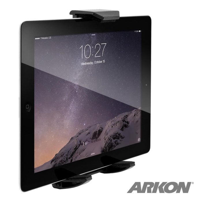 Universal Push-Button Tablet Holder for iPad, Note, and more-Arkon Mounts