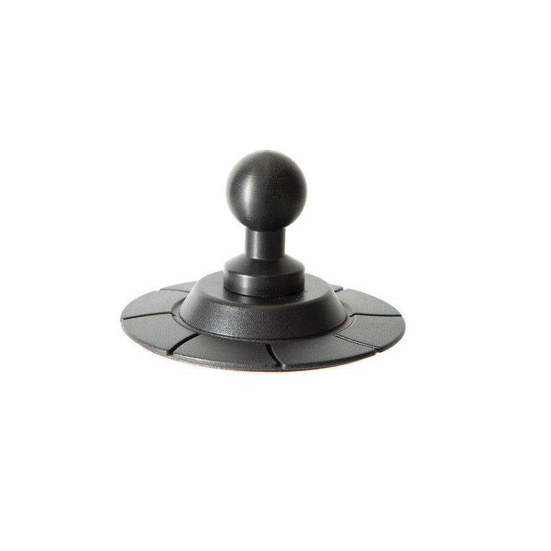 The VHB to Aluminum 20mm Ball Adapter is a black, round, magnetic dashboard mount with an adhesive and flat segmented base—ideal for securely attaching phones/tablets or accessories.