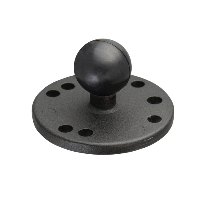 Circular Metal Base Adapter with Rubber 25mm (1 inch) Ball