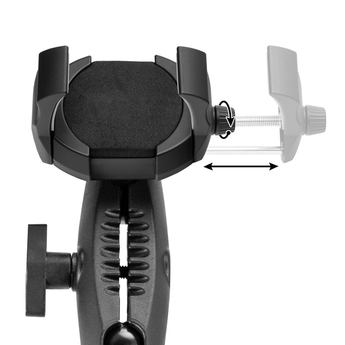 RoadVise® Ultra Clamp Phone and Tablet Mount with Security Knob and Two Shaft Arms