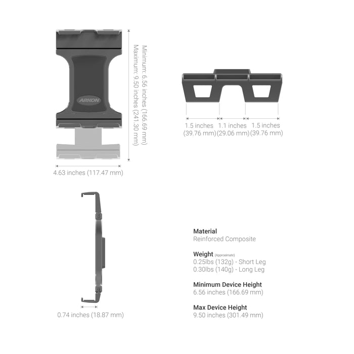Slim-Grip® Ultra Pro Universal Tablet Holder w/ Dual-T mounting pattern