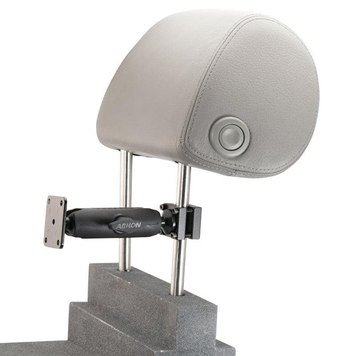 Robust Car Headrest Mount Pedestal with 4-Hole AMPS Head