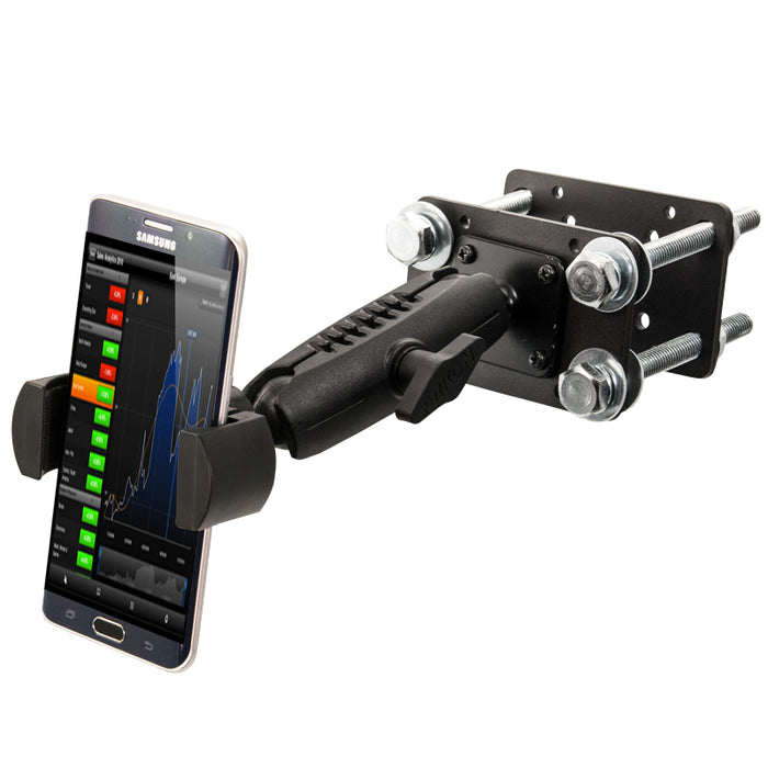 RoadVise® XL Forklift Front Guard Phone and Midsize Tablet Mount