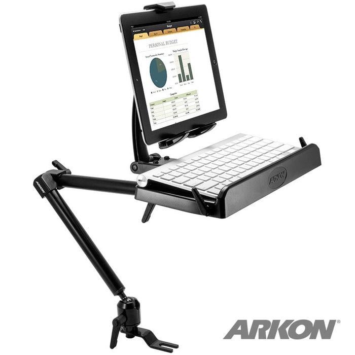 Heavy-Duty Tablet and Keyboard Tray Combo Car Mount