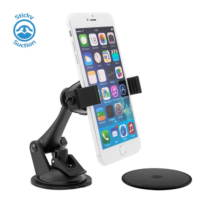 Mobile Grip 2 Sticky Suction Windshield or Dash Car Mount for for iPhone, Galaxy, Note, and more