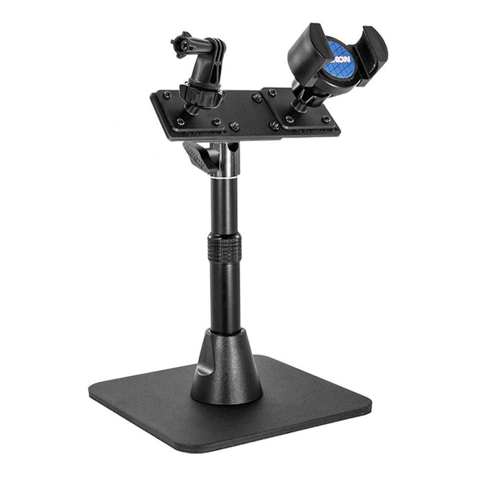 TW Broadcaster Desk Stand for GoPro and RoadVise® Phone Holder for Live Streaming, Live Video
