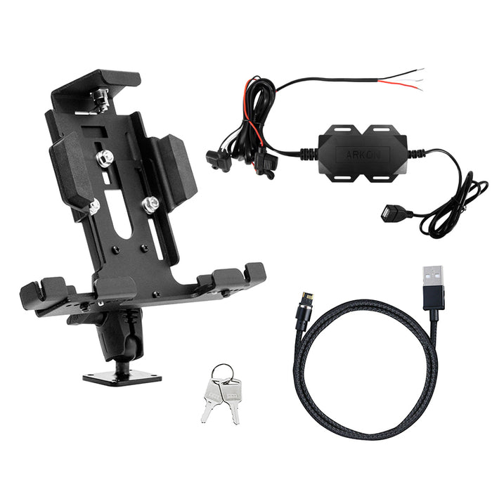 Powered Locking Tablet Mount with Magnetic Lightning Charge Cable for Commercial and Enterprise