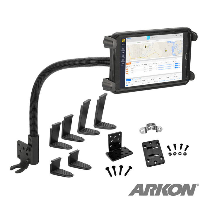 Heavy-Duty Truck Seat Rail or Floor Slim-Grip® Tablet Mount with 22 inch Arm