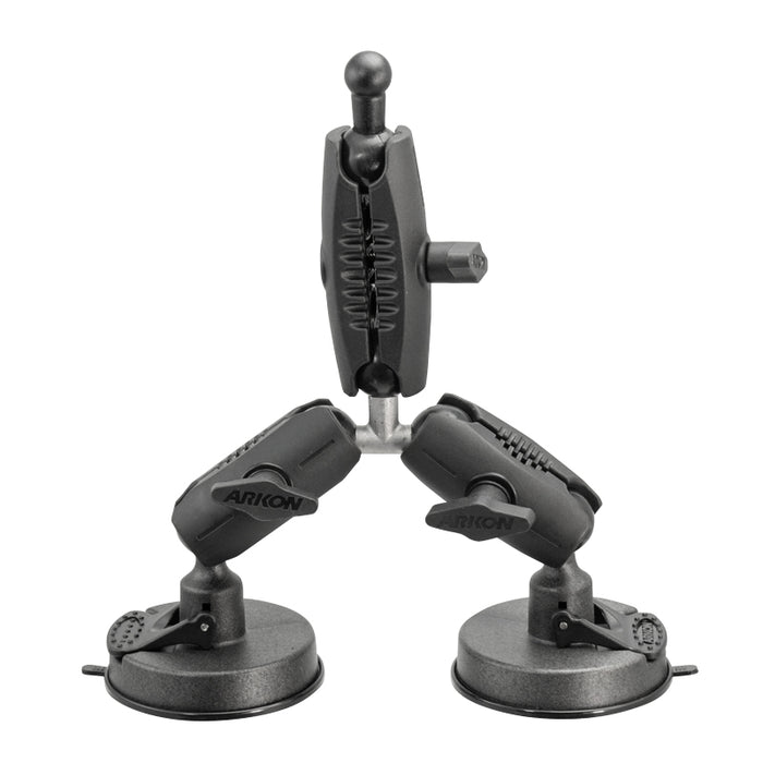 Triple Robust Double Windshield Suction Mount - 17mm Ball Compatible